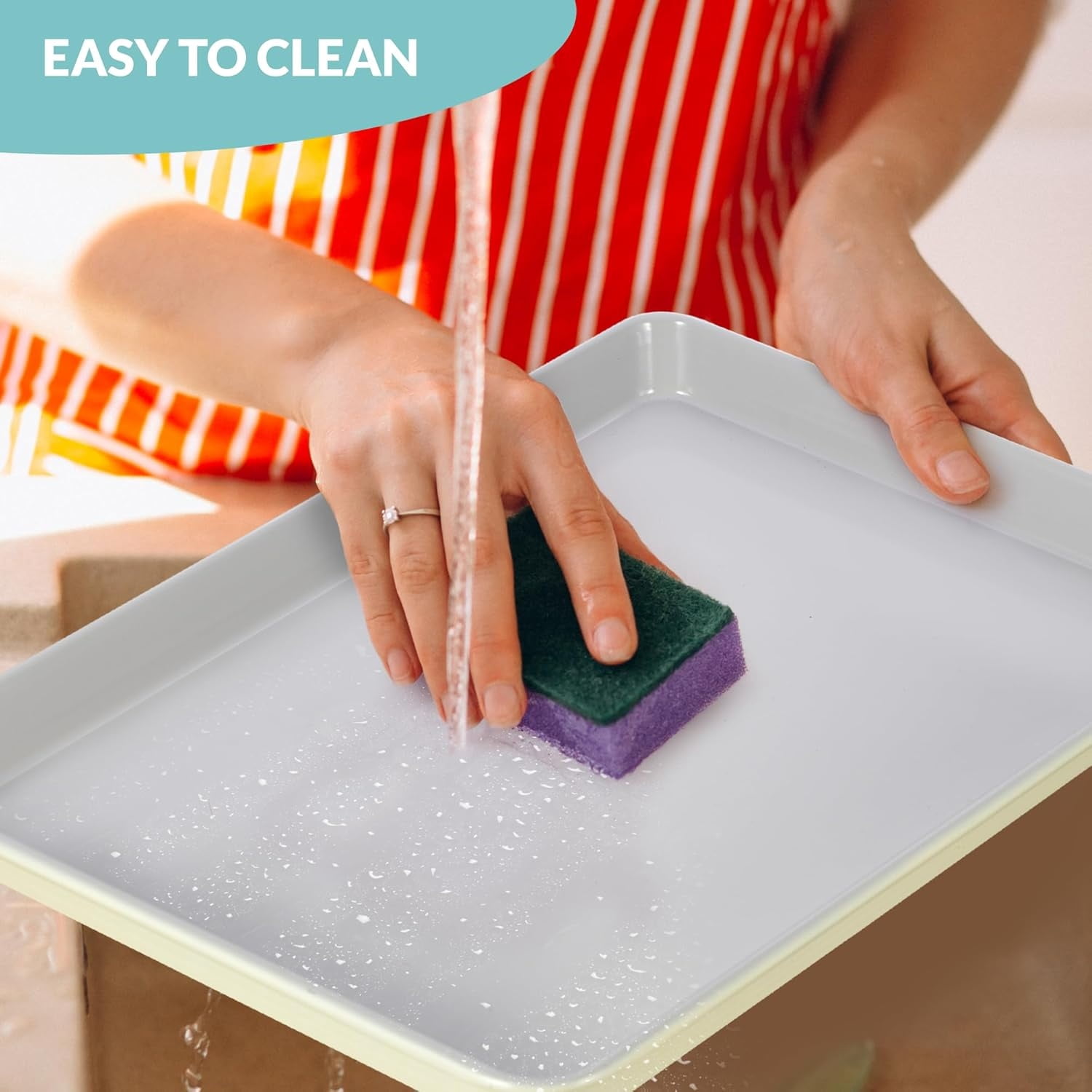 Kitchen Non-Stick Ceramic Baking Sheet - Slick Cookie Sheet, Perfect for Baking, Roasting, and More (Half Sheet Pan)