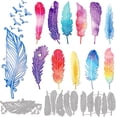 thumbnail image 1 of Juego de 3 troqueles de corte sin plumas de 16 piezas para scrapbooking DIY con pájaros metálicos sin plumas. Plantillas para troquelar y repujar., 1 of 7