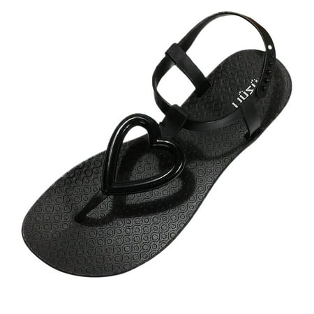 

Women s Casual Shoes Clip Toe Flip Flops Women Sandals Summer Love Flat Sandals College Style Open Toe Roman Sandals