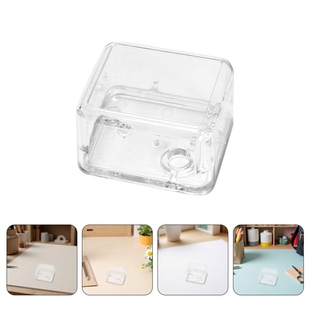 CTIRCHIU 2-Pack Clear Plastic Music Box Winders and Organizer Storage Box for Watch Repair Parts and Accessories