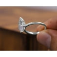 thumbnail image 4 of solitaire jewels 2CT Marquise Moissanite Hidden Halo Engagement Ring For Women, 14K White Gold, 4 of 6