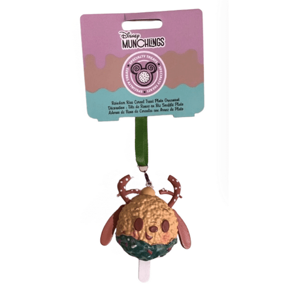 Disney Parks Munchlings Pluto Reindeer Rice Cereal Christmas Ornament New w Tag