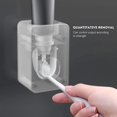 thumbnail image 3 of Dispensador automático de pasta de dientes [montado en la pared/instalación sin riel/impermeable] Soporte para pasta de dientes con rosca adaptable (juego de 2), 3 of 4