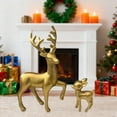 thumbnail image 5 of Lssam Reindeer Christmas Decor, Venados de Navidad para Decoración - Standing Deer Figurine Ornaments for Living Room, Wine Cabinet, Bedroom Office Desktop Display Stand, 5 of 5