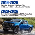 thumbnail image 2 of Vijay Running Boards Compatible with 2019-2026 GMC Sierra 1500 and 2019-2026 Chevrolet Silverado 1500 Crew Cab A Pair Bolt-on Side Steps Rails Steel Nerf Bars, 2 of 9