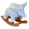 Kinbor Baby Kids Toy Plush Rocking Horse Little Blue Elephant Theme Style Riding Rocker with Sound