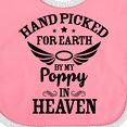 thumbnail image 4 of Inktastic Handpicked for Earth by My Poppy in Heaven with Angel Wings` Boys or Girls Baby Bib, 4 of 4