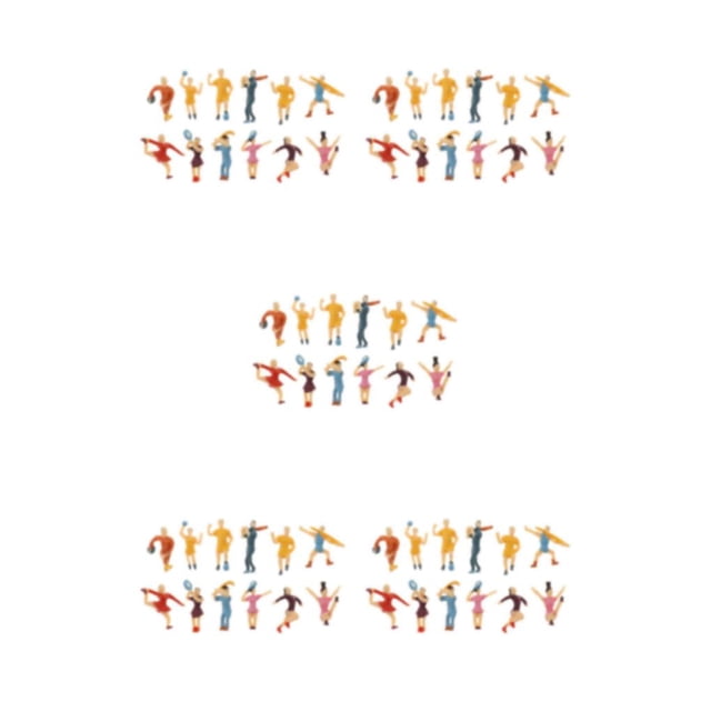 Wweixi Captivating Miniature Diorama Figures Intriguing Character Action Figure Model Display 1/100 12 pcs figure suits 5Set
