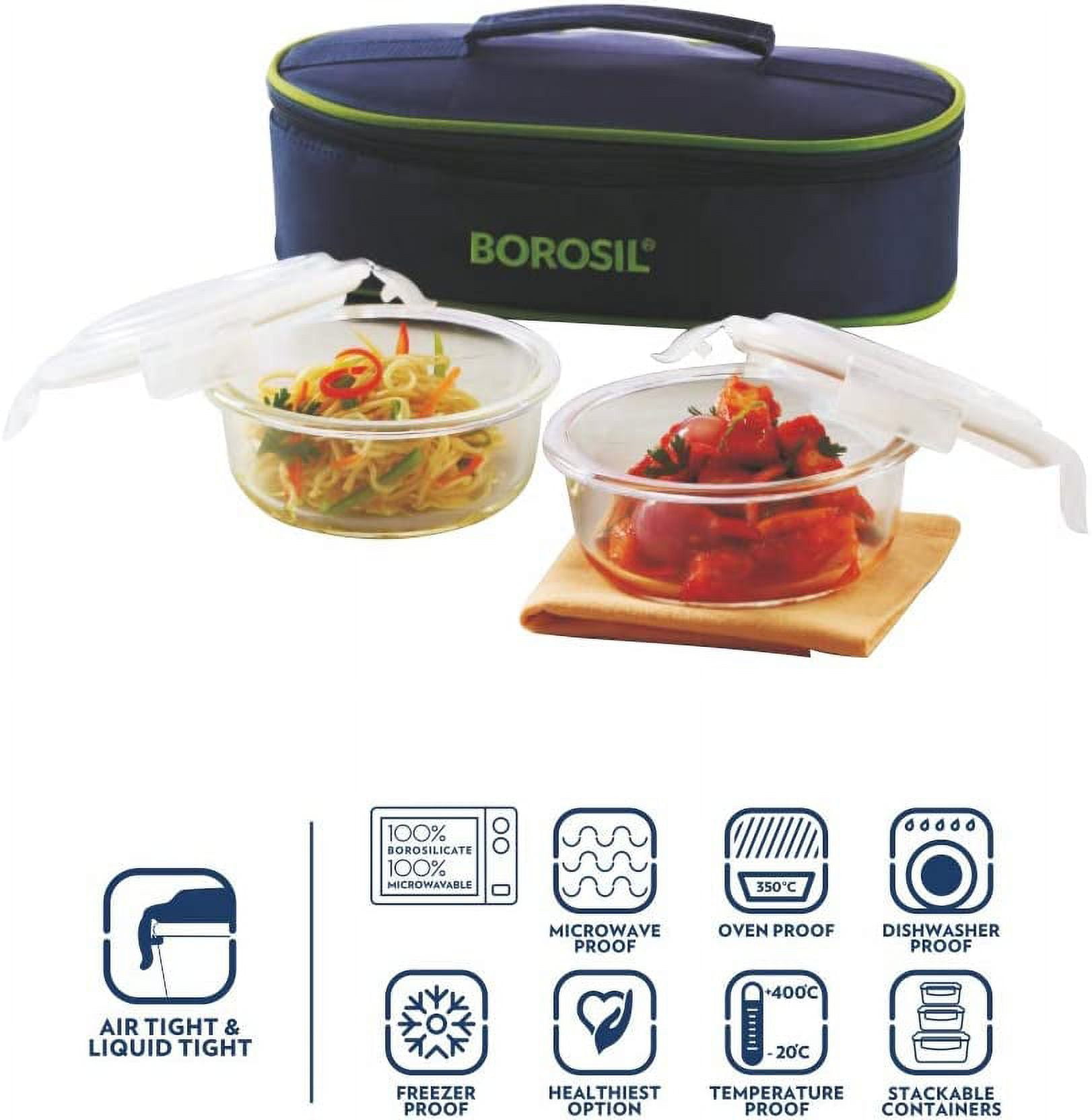 Glass Microwalable Lunch Boxes — Buy online at