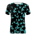 thumbnail image 4 of TSADFHJI Hauts de Noël Grande Taille pour Femmes 3TG T-Shirt Décontracté Imprimé Manches Courtes Col Rond Ample Vert Menthe, 4 of 4