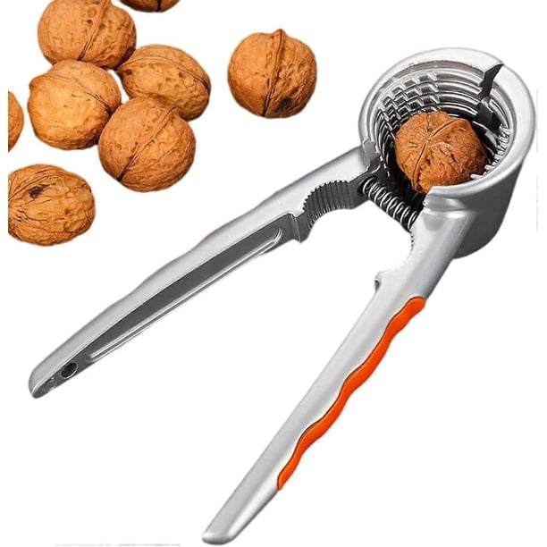 1-piece multi-functional nutcracker with non-slip handle, nutcracker and hazelnut cracker, conical nutcracker, metal nutcracker for pecans, hazelnuts