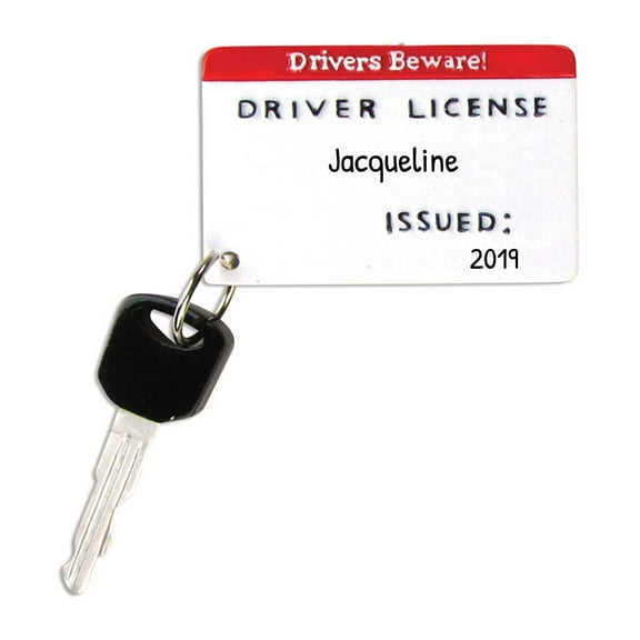 Personalized New Driver Ornament 2024 - Drivers License Christmas Ornament 2024, Student Driver Ornament, New Driver Gifts, Teen Driver Gifts - Drivers Beware - Free Customization