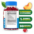 thumbnail image 2 of Lifeable Sugar Free B Complex, with 6 B Vitamin Supplements - for Men and Women - 90 Gummies, 2 of 9
