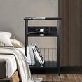 thumbnail image 3 of End Tables Living Room - Nightstand with Charging Station, 3-Tier Side Table with USB Ports and Outlets, Nightstands with Storage Shelves, Sofa Table for Small Space Living Room Bedroom, 3 of 7