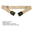 thumbnail image 7 of Callipe Canvas Lazy Belt Elastic Rubber Band Visible Snap Button Adjustable Slide Buckle Waistband Jeans Pants Accessories, 7 of 7