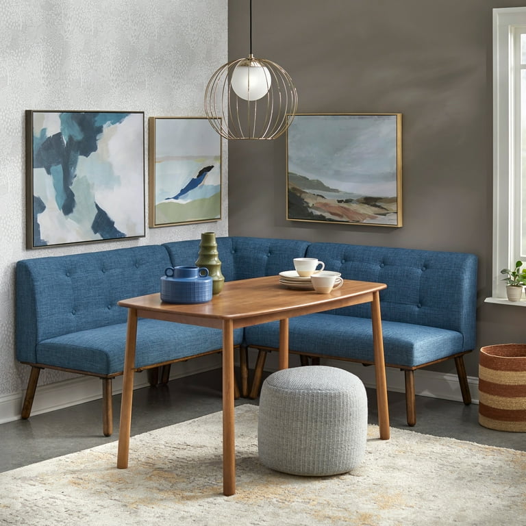 Simple Living Playmate Loveseat Blue Fabric, MDF Transitional