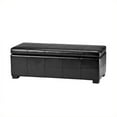 thumbnail image 1 of Safavieh Madison Leather Storage Bench in Black, 1 of 5