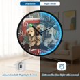 thumbnail image 5 of Voice Activated Clock with Glow Light 12 Inch Large Silent Wall Clock Battery Operated for Home Decor Cute Dog and Red Truck, 5 of 8