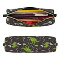 thumbnail image 3 of Ratiio Dinosaur Skeleton Pattern Leather Pencil Case, Pencil Pouch with Durable Zipper, Compact and Stylish Organizer for Stationery, Art Supplies, Travel Essentials, 3 of 8