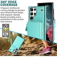 thumbnail image 6 of Crossbody Wallet Case for Samsung S23 Ultra, RFID Blocking PU Leather Zipper Handbag Purse Flip Cover, Kickstand Case with Card Slots Holder Wrist Strap Lanyard for Samsung Galaxy S23 Ultra, Mint, 6 of 12