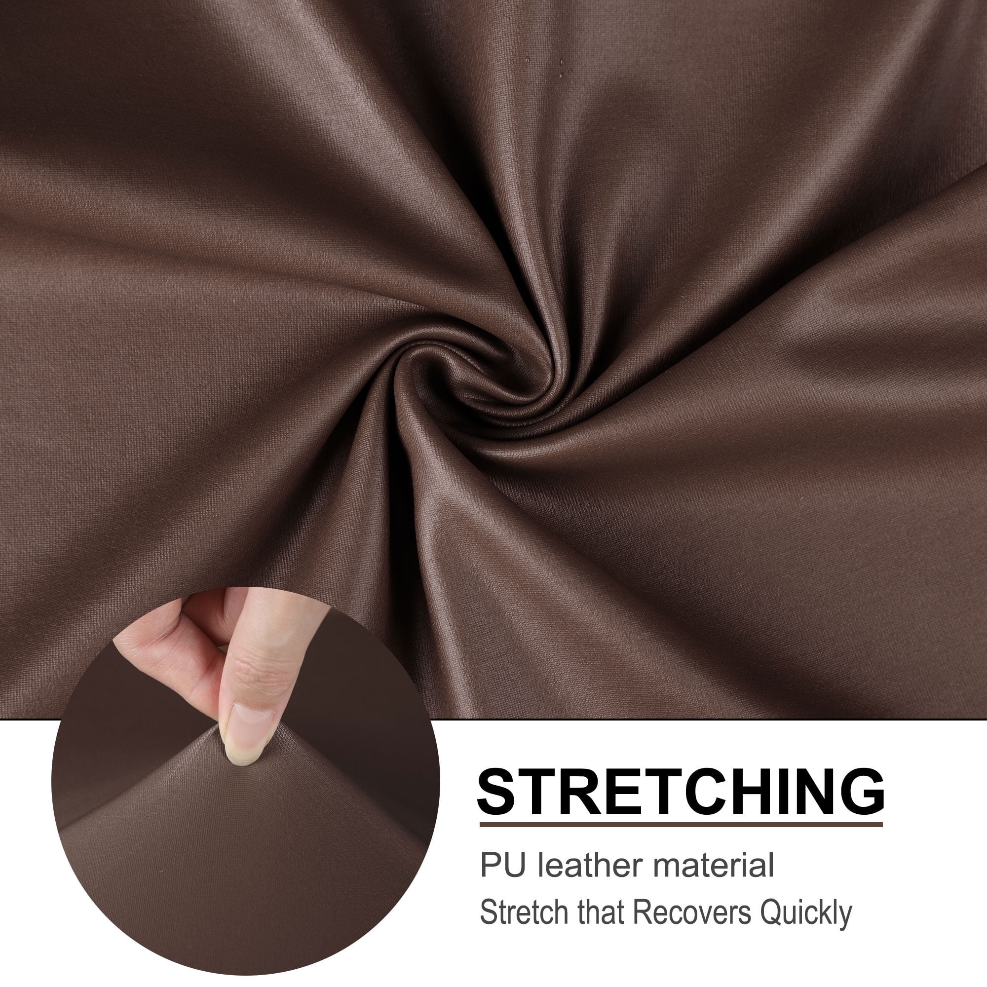 Unique Bargains Waterproof Bar Stool Covers for Short Back Chair Slipcovers Coffee Color 4 Pcs