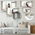 thumbnail image 4 of Designart "Fashion Red Dress gracefulness Unveiled II" Fashion Metal Wall Art, 4 of 5