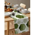 thumbnail image 3 of Table Runner Dresser Scarf 13 x 90 Inch Sage Green Blocks Modern Art Yellow Line Decor Table Runners Non-Slip Heat Resistant Kitchen Dining Table Decor for Indoor Outdoor Home Party Decoration, 3 of 7