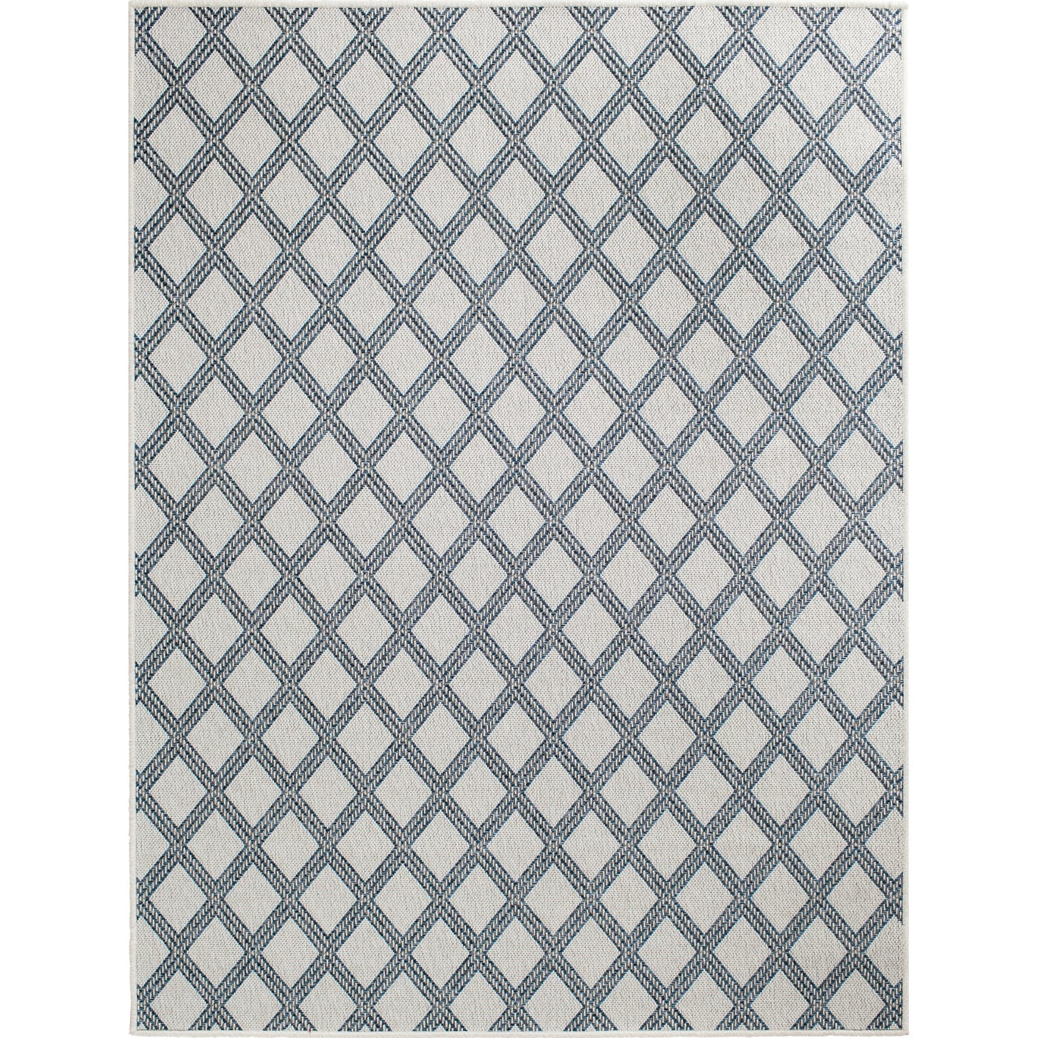 Loomaknoti Hampton Azerianz Ivory Dimond 6'7" x 9'6" Polypropylene Area Rug