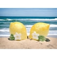 thumbnail image 2 of Hand Painted Ceramic Lemon Salt and Pepper Shakers 3.5 Inch Gift, 2 of 3