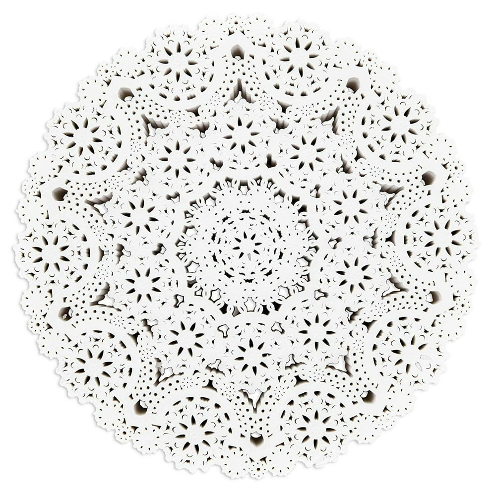 300 Piece Medallion White Round Shape 10" Paper Doilies Lace Placemats