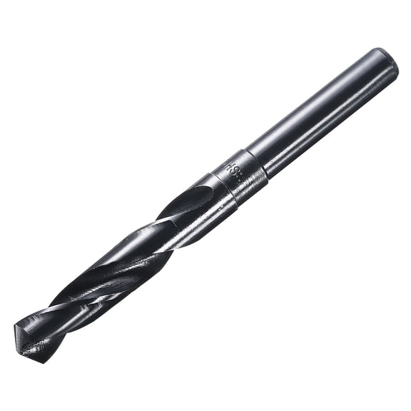 Uxcell 15mm Reduced Shank Drill Bit 1/2" Shank High-Speed Steel Twist Drill Bit HSS 9341 Black Nitriding Surface 135° Drill Bit  for Metalworking Steel Aluminum Alloy Wood Plastic