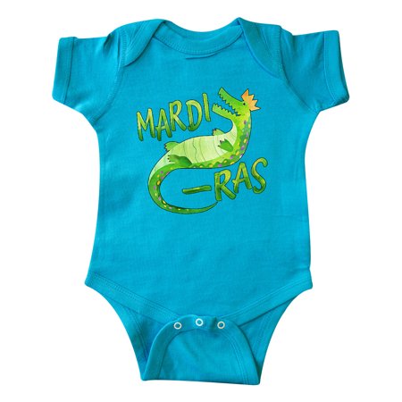 

Inktastic Mardi Gras Alligator in Crown Gift Baby Boy or Baby Girl Bodysuit