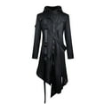 thumbnail image 2 of Halloween Costume Dress Midcentury Gothic Steampunk Tailcoat Jacket Black Brocade Coat, 2 of 6