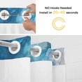 thumbnail image 2 of Blue Beach Coastal No Hook Shower Curtain with Snap in Liner, Summer Ocean Seaside Nautical Double-Layer Waterproof Fabric Shower Curtains for Bathroom Hotel Bathtub, Mesh Top 60"x72", 2 of 9