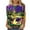 X-Multicolor#1, variant on DDAPJ pyju Mardi Gras Shirt for Women Mask Graphic Tees Carnival Themed 3/4 Length Sleeve Tunic Tops Holiday Blouses Tee Loose Fit Crewneck Pullover 2025 Gifts Ideas Gold XL