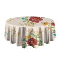 thumbnail image 5 of Pioneer Flower Floral Print Pattern Round Tablecloth 60"x60",Wrinkle Wipeable Table Cloth for Kitchen Dining Room Picnic Patio Party, 5 of 6