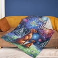 thumbnail image 4 of Happy New Year Vizsla Family Cheer Winter Midnight Firework Cozy Fleece Blanket Vizslas Dog Lover Gifts Idea Warm Soft Throw Blanket - 02025, 4 of 5