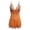 A-Orange267, variant on XIAONU Womens Lace Satin Chemise Loose Sleeveless V Neck Loungewear Soft Elegant Sleep Nightgowns