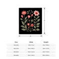 thumbnail image 5 of Stylish Floral Design Flannel Blanket - Soft Warm Cozy for Sofa Travel Bed & Chair - Perfect for Home Decor, 5 of 7