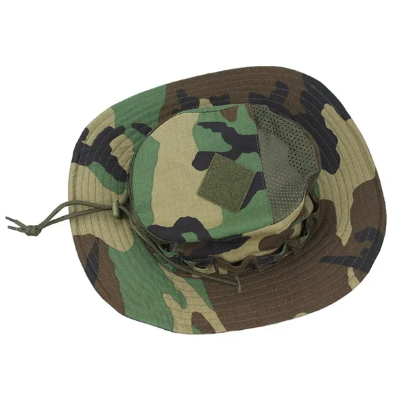 New Tactical Boonie Hat Cap Hunting Hiking Camping Camo Sunproof Hats Mens Headwear Outdoor Sports Fishing Hiking Hat (Woodland,suit 58-61cm)