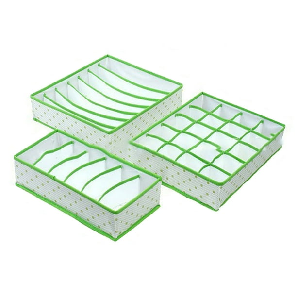 3x Armario Plegable Ropa Interior Cajón Organizador Caja Compartimento para Verde Sunnimix organizador de ropa interior