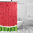 thumbnail image 2 of Coolnut Watermelon Slice Seed and Skin Bath Shower Curtain Liners 72"x72", Polyester Waterproof Bath Curtains with Hooks for Bathroom Decoration, 2 of 5