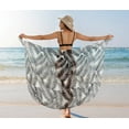 thumbnail image 3 of LA LEELA Women's Bikini Cover ups Swimsuit Beach Sarong One Size Black, Leaves, 3 of 5