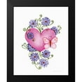 thumbnail image 2 of McKenna, Kathleen Parr 12x14 Black Modern Framed Museum Art Print Titled - Hearts and Flowers III, 2 of 5