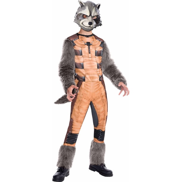 Guardians Of The Galaxy "Rocket Raccoon" Boys Jumpsuit Halloween Costume -  Walmart.com