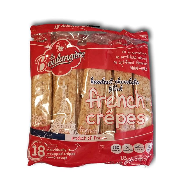 Hazelnut Chocolate Filled French Crepes
