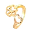 thumbnail image 1 of RYRDWP Mode Dames Anneau de Patte Creative Creux Ouverture Anneau de Queue d'Amour, 1 of 2