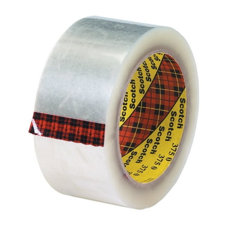 Scotch 375 Carton Sealing Tape, 2" x 55 Yd., Clear, Case Of 36