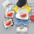 thumbnail image 5 of Boy Clothes Toddler Baby Short Pants Set Kids Spring Summer Cotton Cute Printed Sleeve Running Suit 12 18 24 Month 3T 4T 5T Tshirt Shorts Children's Outfits 2-Piece, 5 of 5