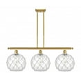 thumbnail image 1 of Innovations 516-3I-SG-G122-10RW-LED Large Farmhouse Rope 3 Light Island Light part of the Ballston Collection, Satin Gold, 1 of 1